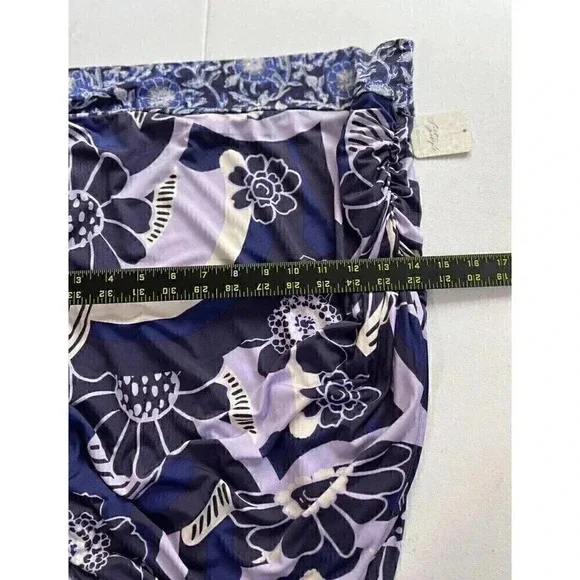 Free People She's Something Else Printed Mini Skirt Womens Size L Pruple FLoral - Picture 8 of 14